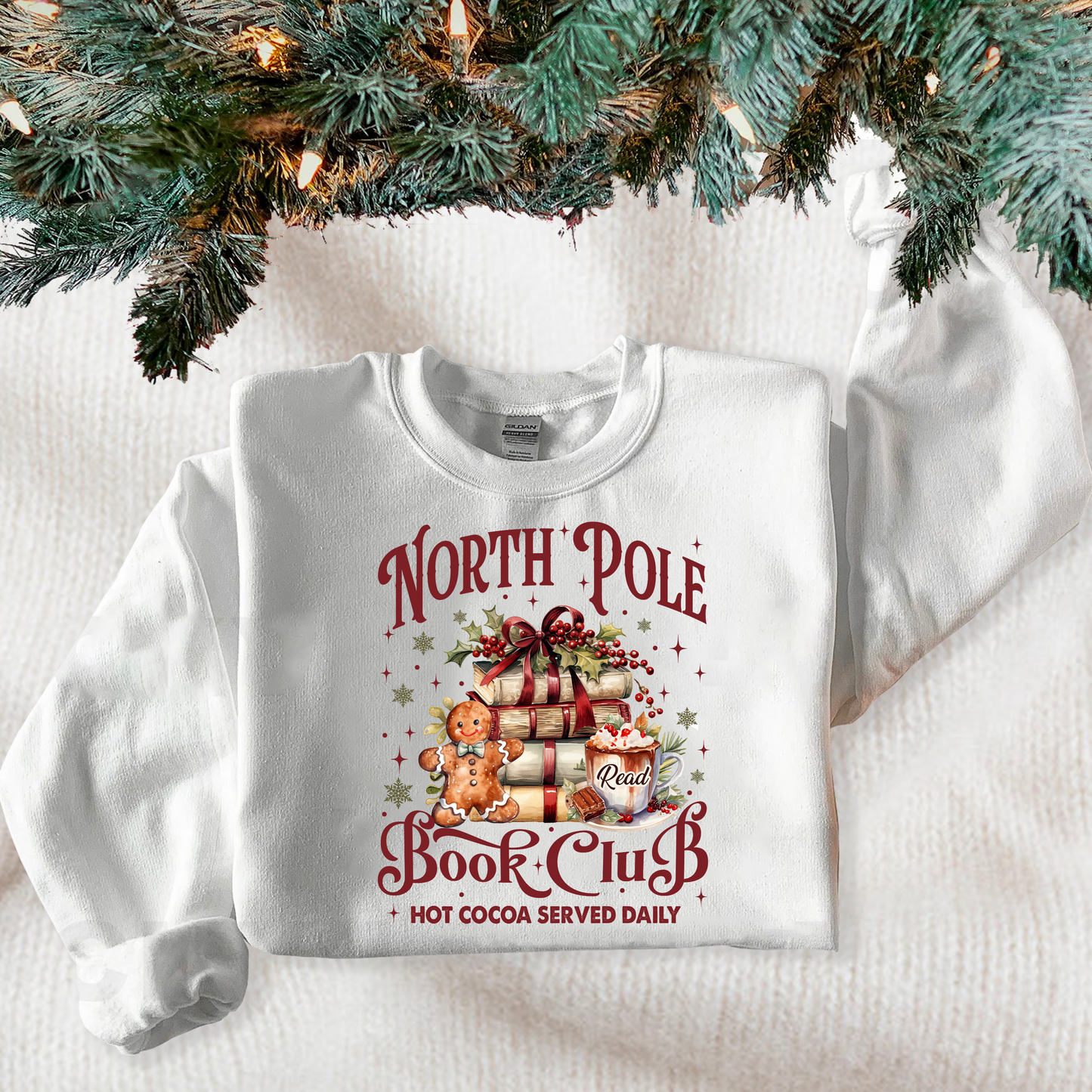 North Pole Book Club sweatshirt