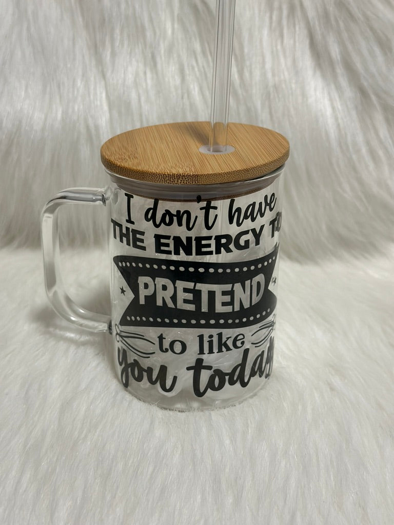 "I know I said hi...but" Sarcastic Glass Mug