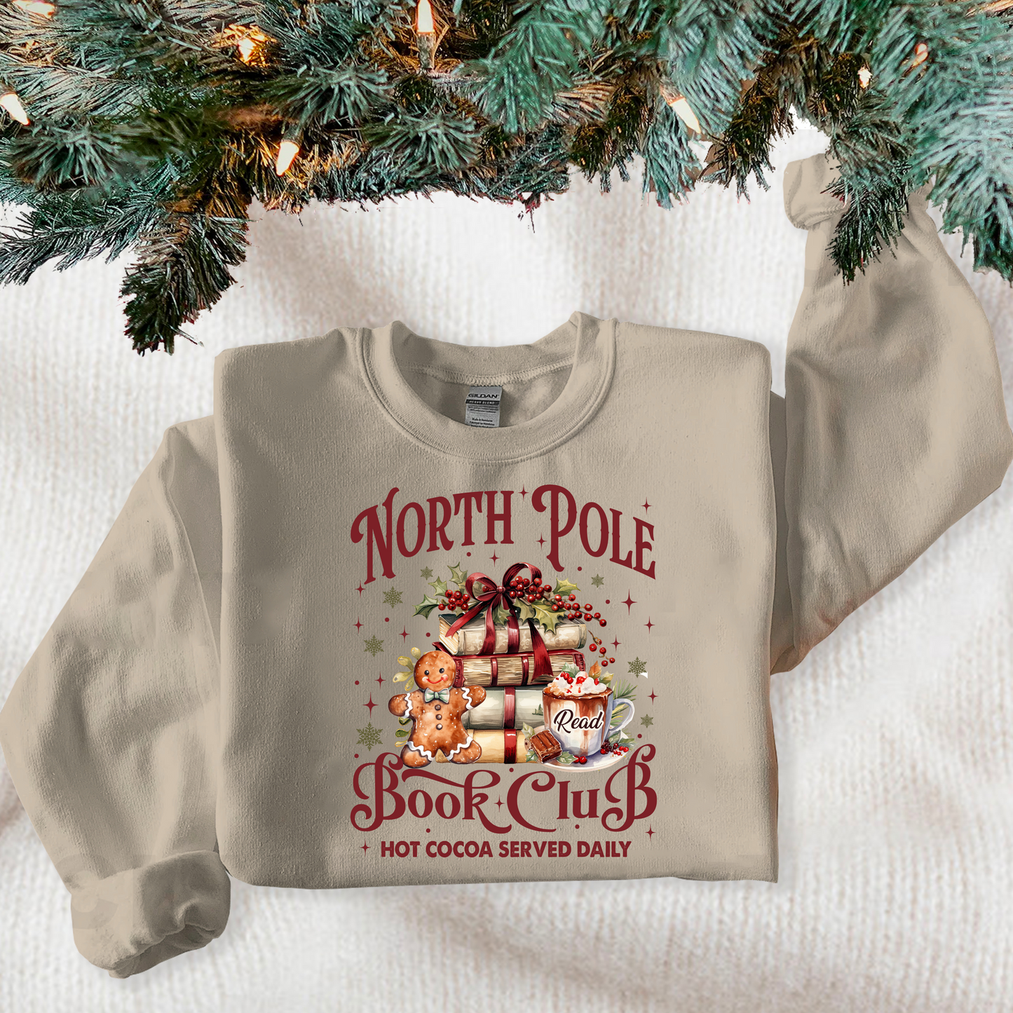 North Pole Book Club sweatshirt