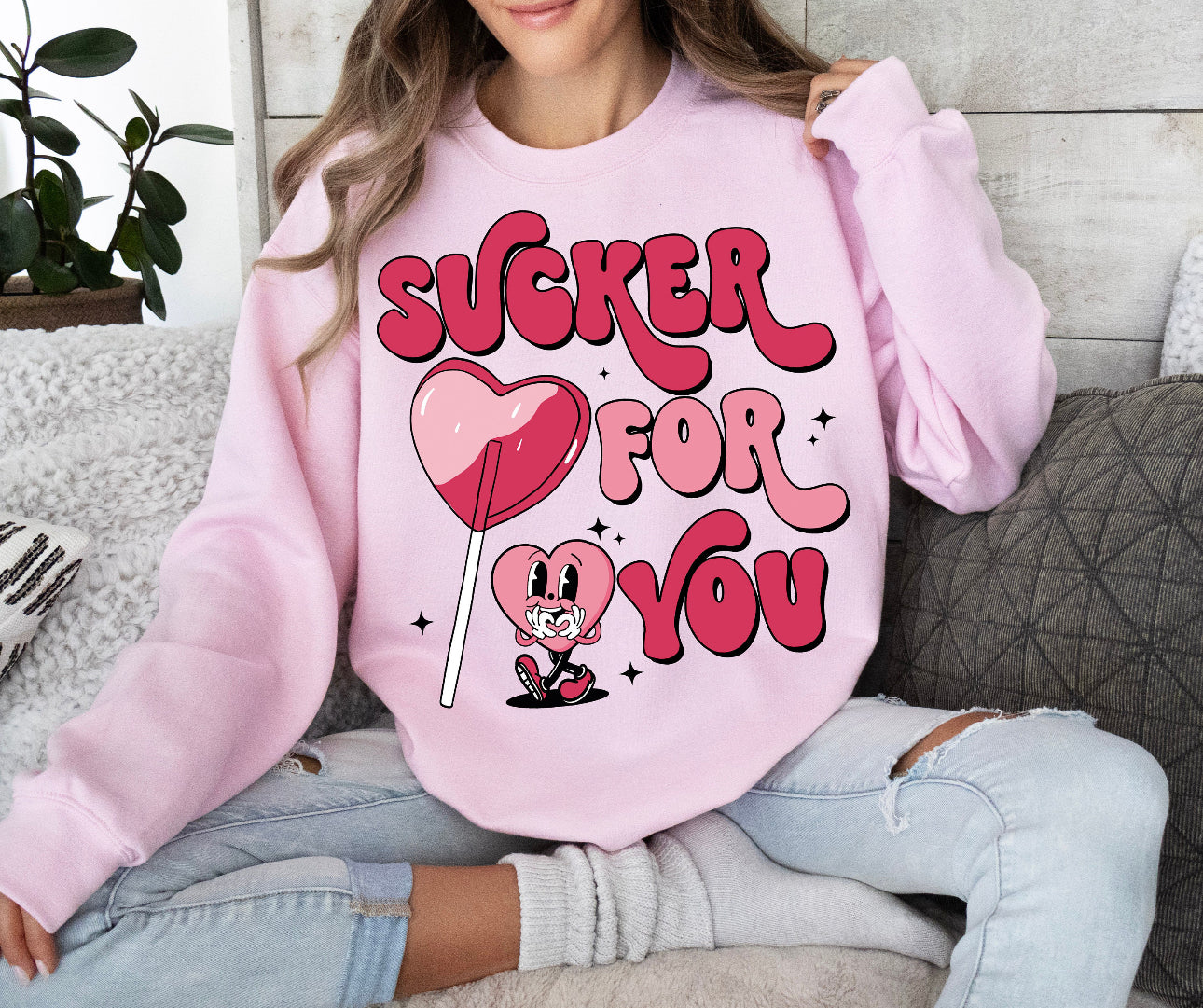 Sucker for you... Crew Neck Sweaters