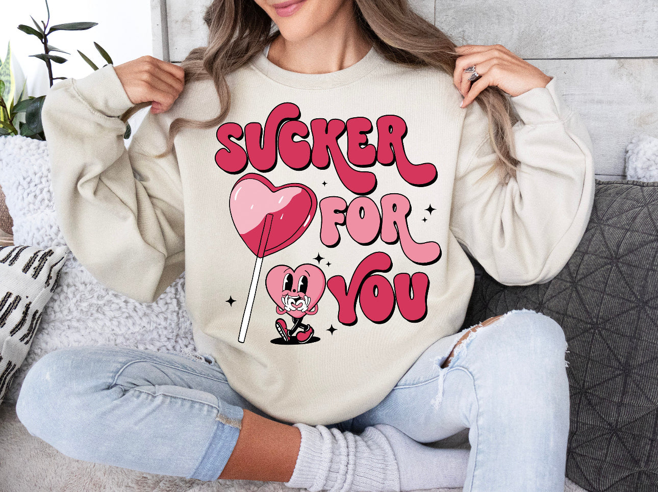 Sucker for you... Crew Neck Sweaters