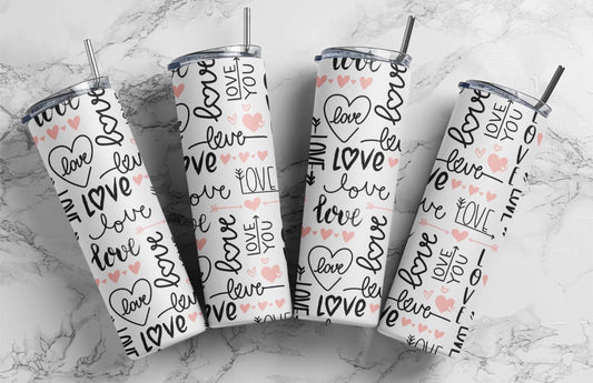 "Love" Valentine's Day Tumbler