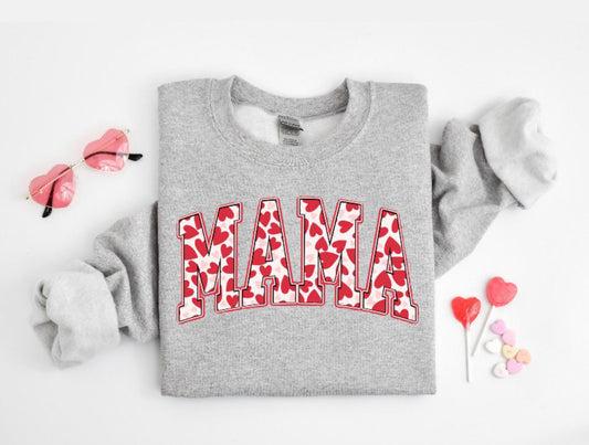 Valentine's Mama Crew Neck Sweaters